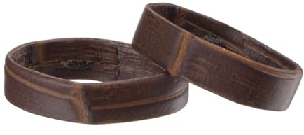 sourcing map 2 uds PU Cuero Bucles Reemplazo Retención Anillo Oscuro Marrón | Cerradero, para 22mm Ancho Reloj Correa