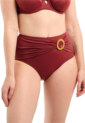 sans Complexe, Maillot de Bain, Culotte Taille Haute, Modèle Elevated Basics, Femme, élégance et de simplicité avec Ses Couleurs et Accessoires Chics, 46-48, Pomegranate