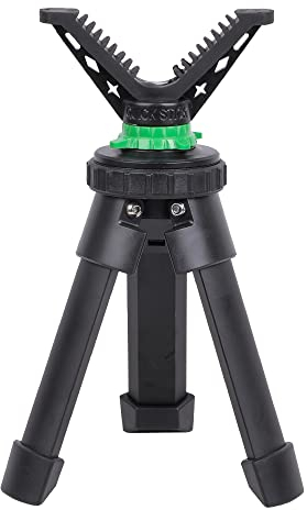 WILDGAMEPLUS Tragbarer Shooting Stativ Rest Rapid Stand, justierbare Höhe von 5.7~7.5 Zoll, Aluminiumstab mit 360 Grad Dreh V Yoke Halter WG-T05EU