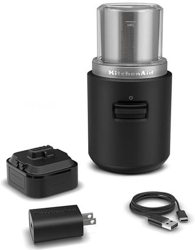 KitchenAid Go™ Cordless Blade Grinder - battery included, KBGR111, Black Matte