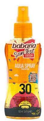 Babaria - Spray solare bifase SPF30 Aqua Edizione Limitata - 100 ml | Protezione e Acceleratore di abbronzatura | Resistente all'acqua | Adatto per tutta la famiglia | Protezione UVA/UVB