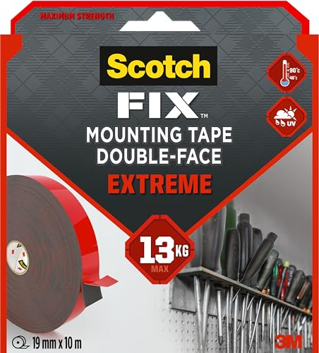 Scotch FIX Extreme PT1100-Long-F Montageband, 19 mm x 10 m, 1 Rolle/Pack, mehrfarbig