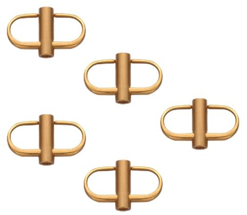 Operitacx 5pcs Metal Strap Buckles for Chains Retro Gold for Handbag Backpack Luggage Diy Crafts Durable Screw Fastening Design