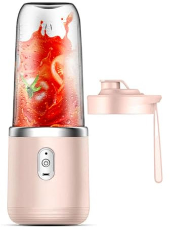 Portable Blender, 400ml Electric Mini Juicer with Direct-drinking Lid USB Rechargeable Personal Smoothie Maker for Home Travel Office Gym
