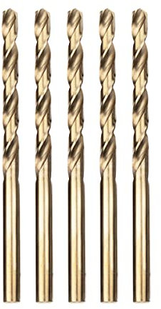 Meccion HSS Metallbohrer Professional Geschliffen Kobalt 5pcs 4.8mm Spiralbohrer fur Edelstahl und Metall