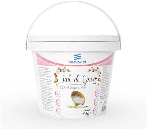 Sales de Epsom 3 kg, sulfato de magnesio puro para aromaterapia, baño relajante, 100% natural