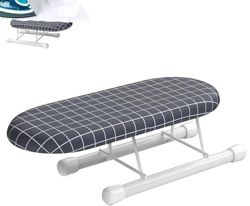 Tabla de planchar básicas, tabla de planchar de mesa pequeña, ligera y fácil de plegar, proporciona soporte estable (28 x 10 x 8 cm)