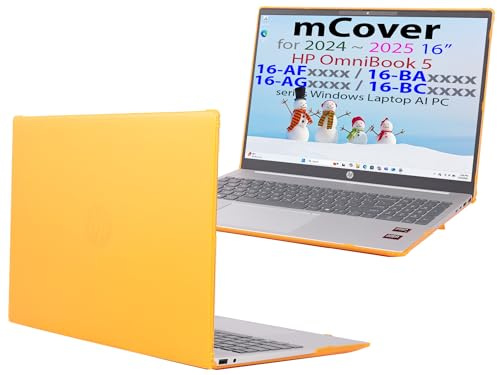 mCover Case ONLY compatible with HP OmniBook 5 16-AF / 16-AG / 16-BAxxxx / 16-BCxxxx and Pavilion 16-AF / 16-AG0000 Series with Windows AI 16 (NOT compatible with other HP models