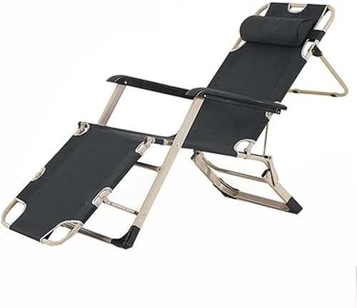 Folding Lounger Oversized Outdoor Chair - Portable Reclining Sun Patio Lounge for Deck, Camping, Pool, Lawn