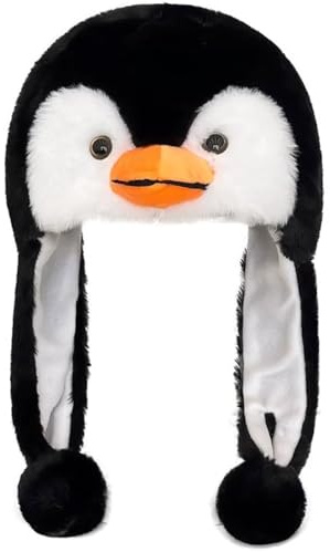 CHONGQILAO Sombrero de Animal de Peluche, Sombrero de Peluche Gorro de Animal, Sombreros Divertidos Gorros Graciosos, Felpa Gorro de Invierno para Cosplay, Cumpleaños, Halloween, Carnaval, Navidad