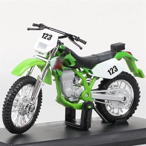 Motocicleta Deportiva Escala 1/18 n° 123 Juguete Moto fundición presión para Modelos vehículos Todoterreno para Carreras Motos colección para Adultos para Kawasaki KLX250Sr