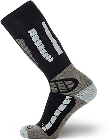 Pure² Athlete Jugend Skisocken – Merinowolle Kinder Skisocken Snowboard Socken – Junior OTC, Jungen, schwarz/grau, S/M