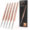 Nicpro Detail Paint Brushes 5 PCS Extra Fine Tip 000 Professional Miniature Painting Artist Set Round 3/0 for Micro Watercolour Oil Acrylic Craft Models Rock Army Paint by Number for Adult