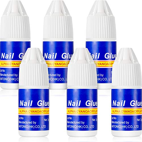 6 Stücke Nagelkleber Schnell Nagelspitze Kleber Schönheit Falsch Nagel Klebstoff für Stock oder Reparatur Künstliche Nägel