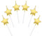 Velas de Cumpleaños en Forma Estrella,6 Pcs Velas únicas para Decorar Pastel de Fiesta di Cumpleaños y Bodas,Velas Decorativas para Decoración un Tarta,Oro