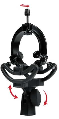 Gator Frameworks Deluxe Universal Shock Mount for Condenser Microphones 18-55mm Diameter (GFW-MIC-SM1855) - Black