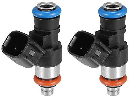 X AUTOHAUX 2 stycken bil bränsleinjektor injektionsmunstycke tapp pistol injektionsventil adapter injektionsmunstycken injektor ersättning 2521068 svart