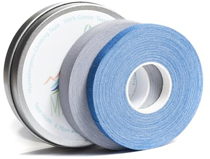 Madu Climb - Lot de 2 rouleaux de ruban adhésif d'escalade 100 % coton hypoallergénique (mixte)