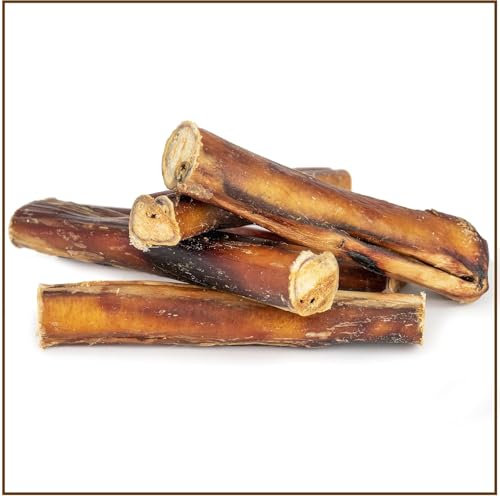 PrideDogs Ochsenziemer für Hunde 12 cm 10 Stück - Zahnpflege Leckerli mit langem Kauspaß