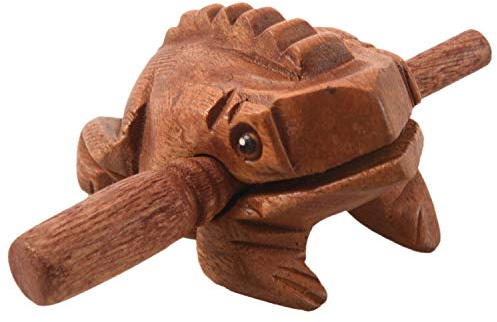 NIZEAMI Carved Croaking Wood Percussion Musical Sound Wood Frog Tone Block