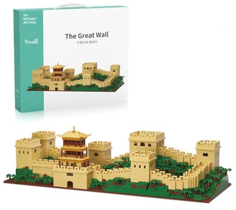 Great Wall of China Building Block Set, 4923 PCS Architecture Model Building Kits, MOC Mini Nano Modular House Buildings Bricks, Construction Toy Gifts for Adults (92007)