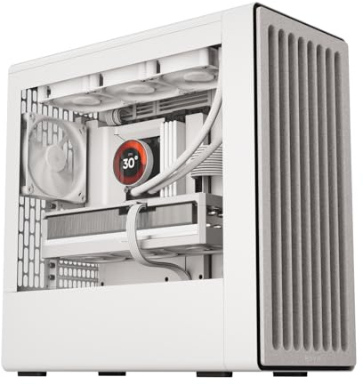 HAVN BF 360 Flow - Caja de PC de Torre Media ATX de Alto Flujo de Aire, Marco de Acero SGCC semiabierto, gestión de Cables SimpliCable, 2 Ventiladores de 180 mm, 1 Ventilador de 140 mm, Soportes de