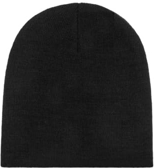 Unisex Adult Classic Knitted Beanie Hat, Black, Winter Wear