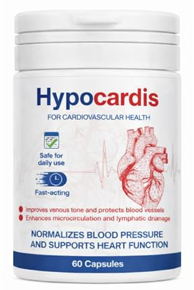 Hypocardis – Integratore alimentare in capsule per adulti con estratti vegetali, magnesio, vitamina B6, acido folico e coenzima Q10 – 60 capsule (1)
