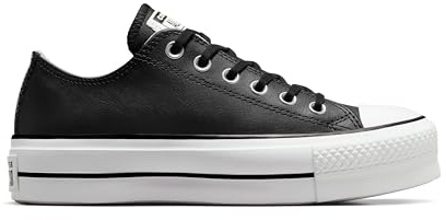 Converse Damen Chuck Taylor All Star Lift CLEAN Sneakers, Schwarz (Black/Black/White 001), 42 EU