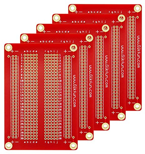 Gikfun Solder-able Breadboard Gold Plated Finish Proto Board PCB DIY Kit for Arduino (Pack of 5PCS) GK1007U