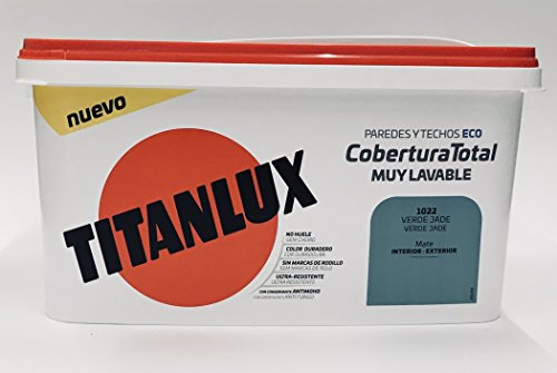 Titan - Titanlux Pintura Plástica Cobertura Total Cubeta 4L (1022 Verde Jade)
