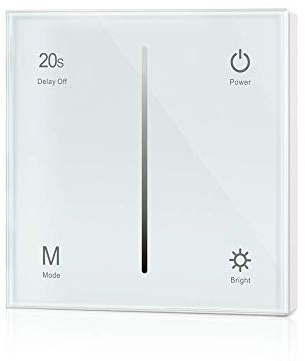 Dimmer-Panel für LED bis zu 240W, Touch-Schalter 230V universal für Phasenabschnitt & -anschnitt, Wandschalter-Controller (Touch-Dimmer/Weiß)