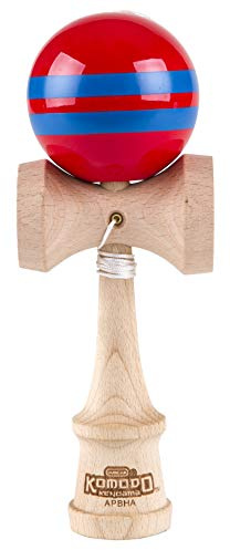 Duncan Toys Komodo Kendama, Red w/Blue Stripes