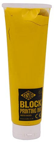 Linolfarbe für Linoldruck | GELB | extra feine Pigmente | Künster Qualtität | DIY Linol Druck 250 ml