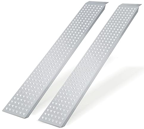 Duisrech uppkörningsramp 160 cm x 2, lastamper 400 kg lastkapacitet, 200 kg per ramp, uppkörningsramper för släpvagn, lastskena, halkfri, uppkörningsramp motorcykel, personbil, bilramper, 2 stycken