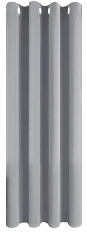 MRTREES Tende oscuranti grigie corte con occhielli, per camera da letto, soggiorno, cucina, texture morbida, tendaggi per finestre, 1 pannello, 132 x 160 cm, grigio