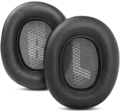 Coussinets d'oreille pour JBL E65 E65BTNC/Duet NC Casque,Cuir Souple(Noir)