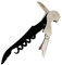 Fackelmann Sacacorchos de 2 Tiempos, Sacacorchos de Doble Bisagra, Sacacorchos de Camarero con Cortador de Cápsulas, Acero Inoxidable, Apto para Lavavajillas, Color Negro, 12 cm, 1 ud.