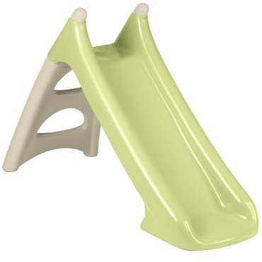 Smoby Life 7600820629 Kinderrutsche XS, beige und grün, Lauffläche 90 cm, rutschfeste Stufen, Wasserfall, kompakt und leicht zu verstauen, geeignet ab 2 Jahren