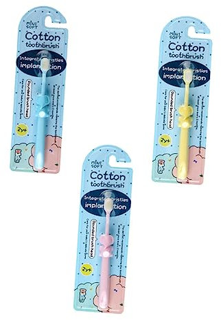 FRCOLOR 3stücke Elefant Zahnbürste Für Junge Mädchen Cartoon-form Babyzahnbürste Manuelle Mundpflege-bürste Sicher Und Langlebig Ergonomisches Design Für Kleine Hände