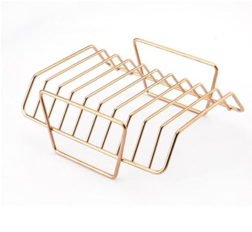 Support de barbecue en acier inoxydable multi-usage pour barbecue extérieur Argenté 24,5 x 18,5 x 9 cm