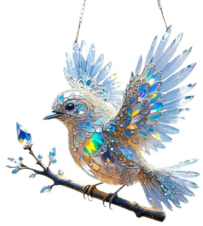 Décoration de jardin en cristal, attrape-soleil magique coloré pour fenêtres, décorations en verre dépoli acrylique double face, œuvre d'art étincelante 2D en cadeau pour les amoureux de la nature