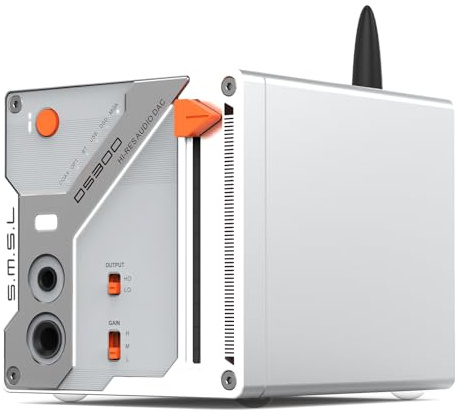 SMSL DS300 Hi-res DAC Hörlursförstärkare ES9039Q2M Chip Bluetooth 5.1 4X Dual Op Amps OPA1612A MQA Full Expansion Avkodning Ljud DAC 6,35 mm/4,4 mm hörlurar PCM 32 bit/768 kHz DSD512 USB/Opt/Coa/BT in