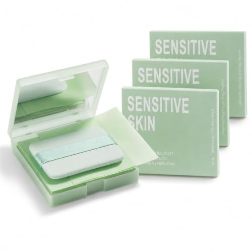 400-Piece Blotting Paper Set, 1 Regular Pack and 3 Refills, Light Green | Oil Blotting Sheets for Oily Skin, Portable Oil Absorbing Sheets for Makeup Touch-Ups and Facial Shine Control
