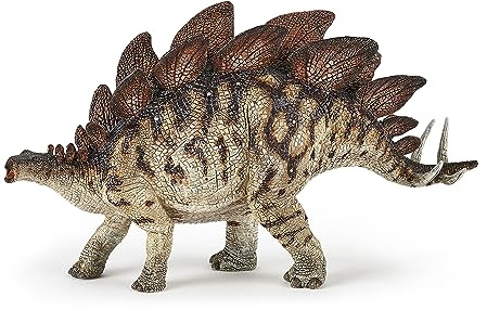 Papo - Figurine Dinosaure Stégosaure Réaliste - 3 Ans + | Jeu éducatif herbivore à plaques dorsales | peinte à la main | pièce à collectionner | idée cadeau original fille garçon