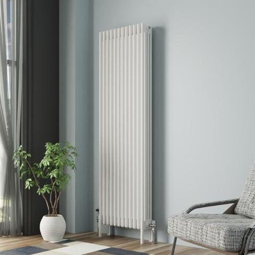 NRG Traditional Cast Iron Radiator Four Column 1800x560mm Gloss White Interior Designer Bathroom Radiators