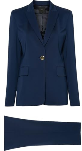 Laser Tailleur Giacca + Pantalone Punto Stoffa Scuba con Bottone Metallo