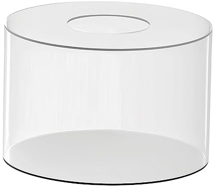 F Fityle Befüllbarer Tortenständer, Acryl Kuchenständer, Round Clear Acrylic Cake Stand, Runder Zylinder Display Riser Display Box, Klarer Cupcake Display Riser für Hochzeit Party, 15 x 20 cm