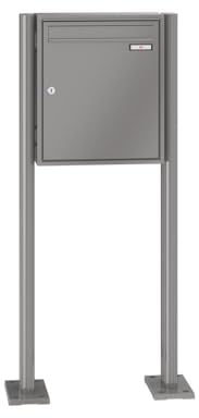 RENZ/Quadra/Freistehende Briefkastenanlage Standbriefkasten/RAL-Farbe 9007 Volumen 23 L/mit Fußplatten/Dein-Briefkasten.de