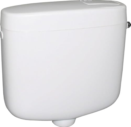 Delphis Base Pro - Cassetta dell'acqua per WC a parete, con quantità regolabile di acqua di risciacquo, pulsante Start Stop (6 litri)